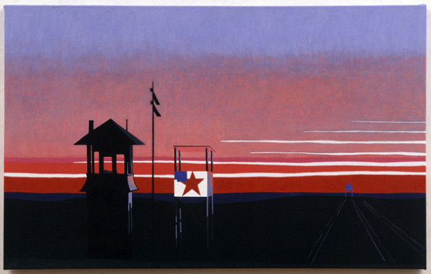 Dusk, Railroad - 2008 - 30 x 48 - Oil: Canvas