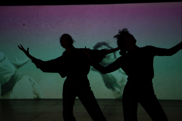 Photo: Karl Cooney, Pictured: Hadar Ahuvia & Mor Mendel, Projections: Gil Sperling, Lights: Kryssy Wright 