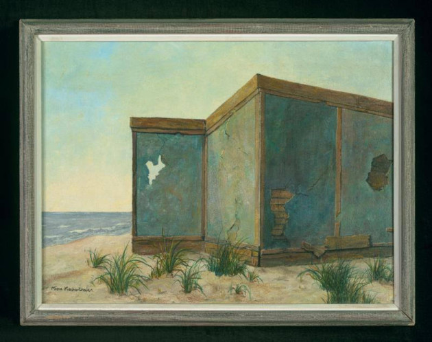 “Old Walls by the Sea” by Mina Krocherthaler, ~1968 Art in Exile, Leo Baeck Institute